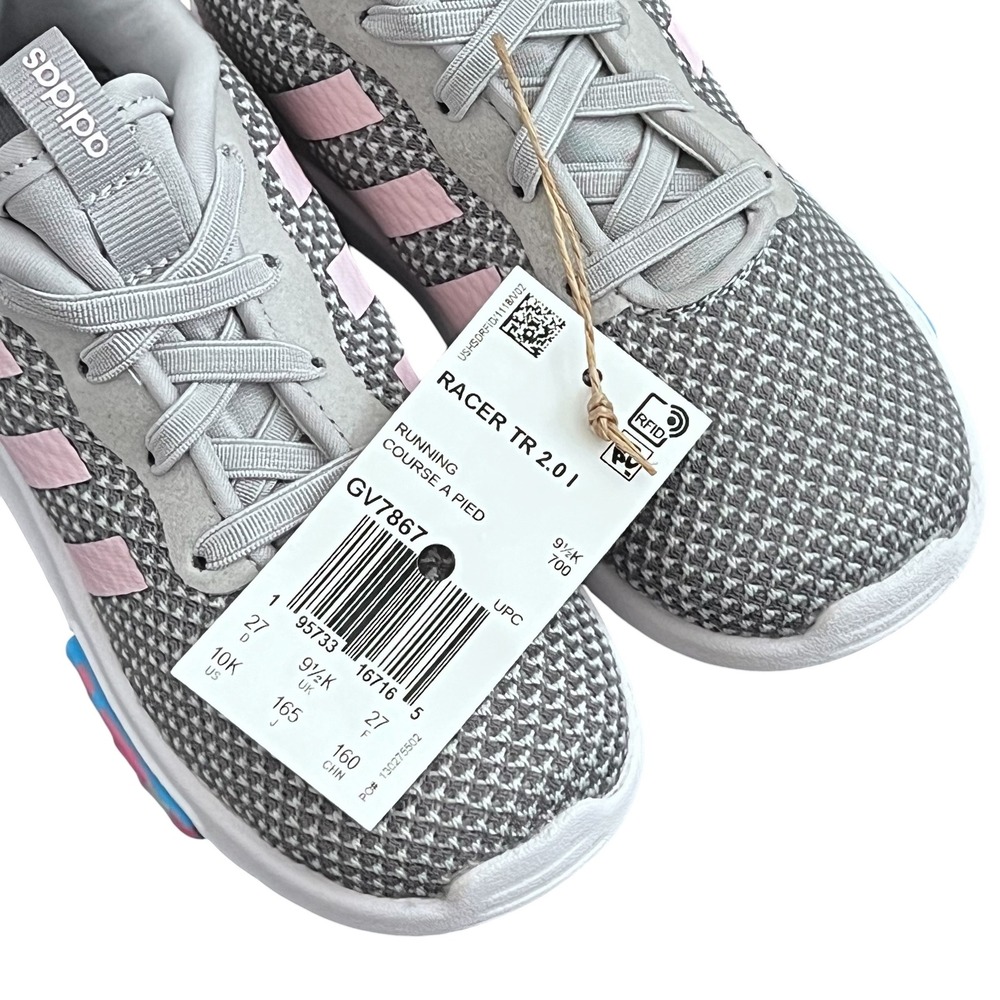 Adidas Racer TR 2.0 I Toddler Sneakers Girls Grey Pink GV7867 Size 10K Shoes New - Picture 6 of 11